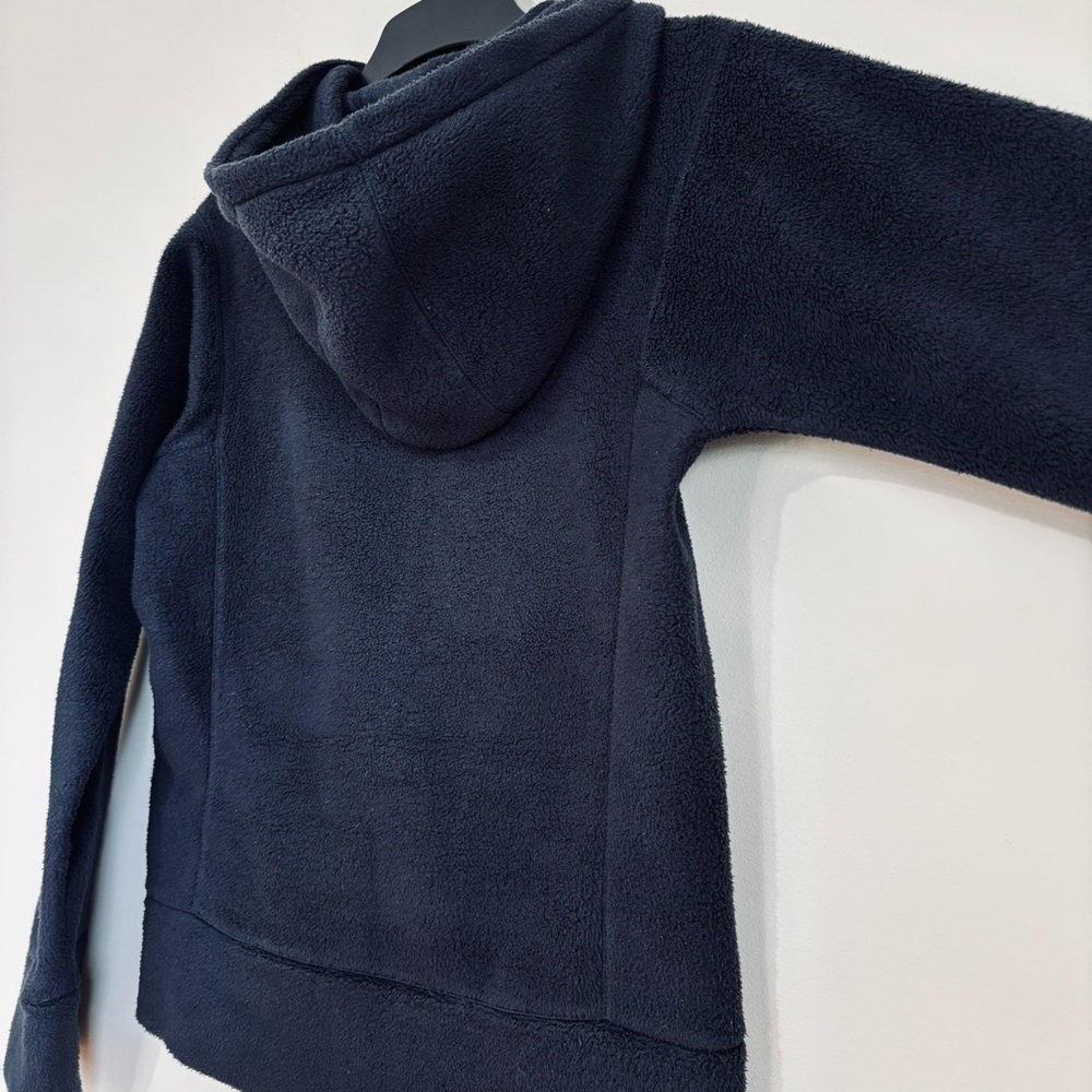 Patagonia Women XS dark navy full zip Long Sleeve hooded cozy soft fleece Jacket - Picture 5 of 16